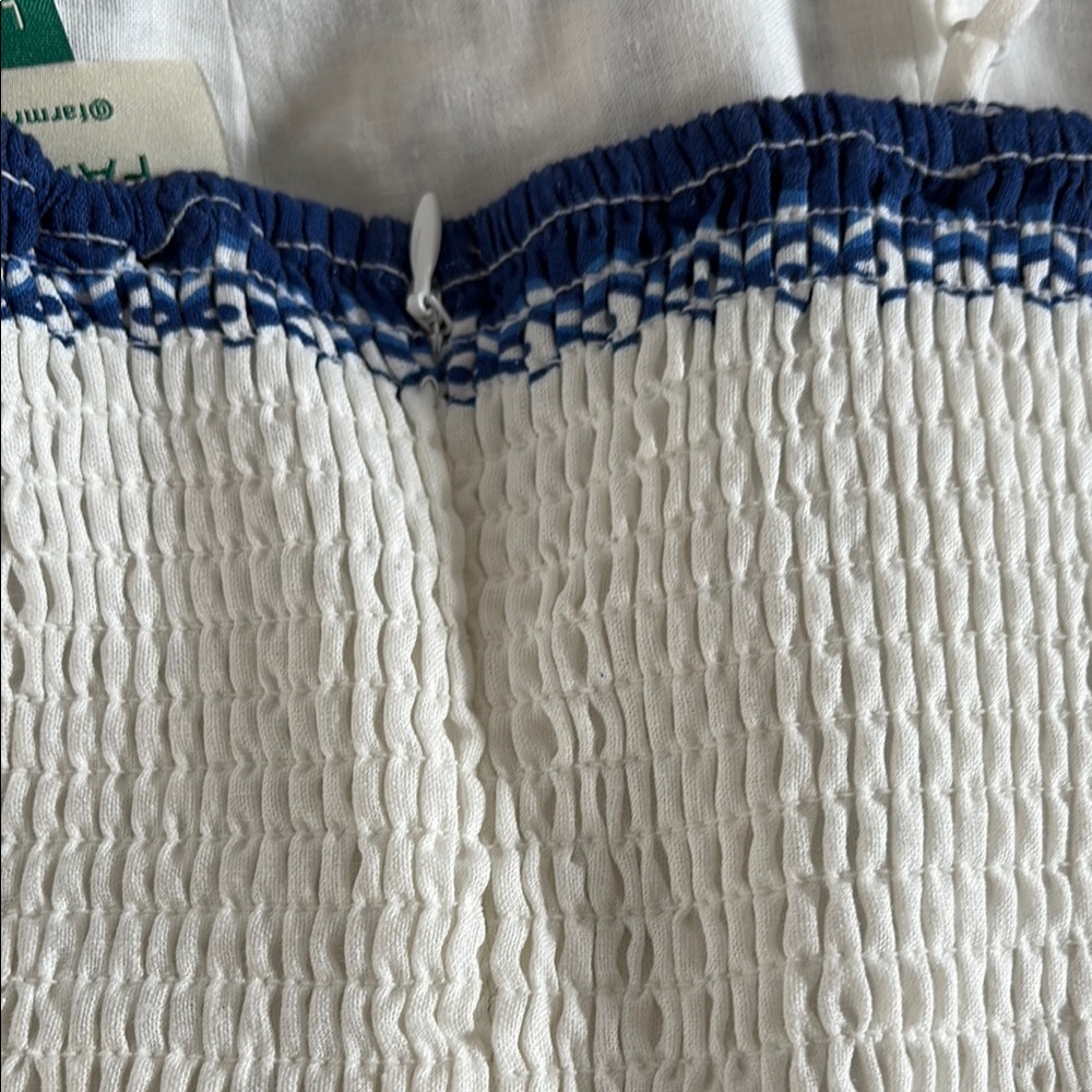 FARM Rio White and Blue Midi Dress - Picture 5 of 7